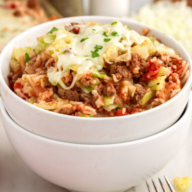 Bowl of Cabbage Roll Casserole