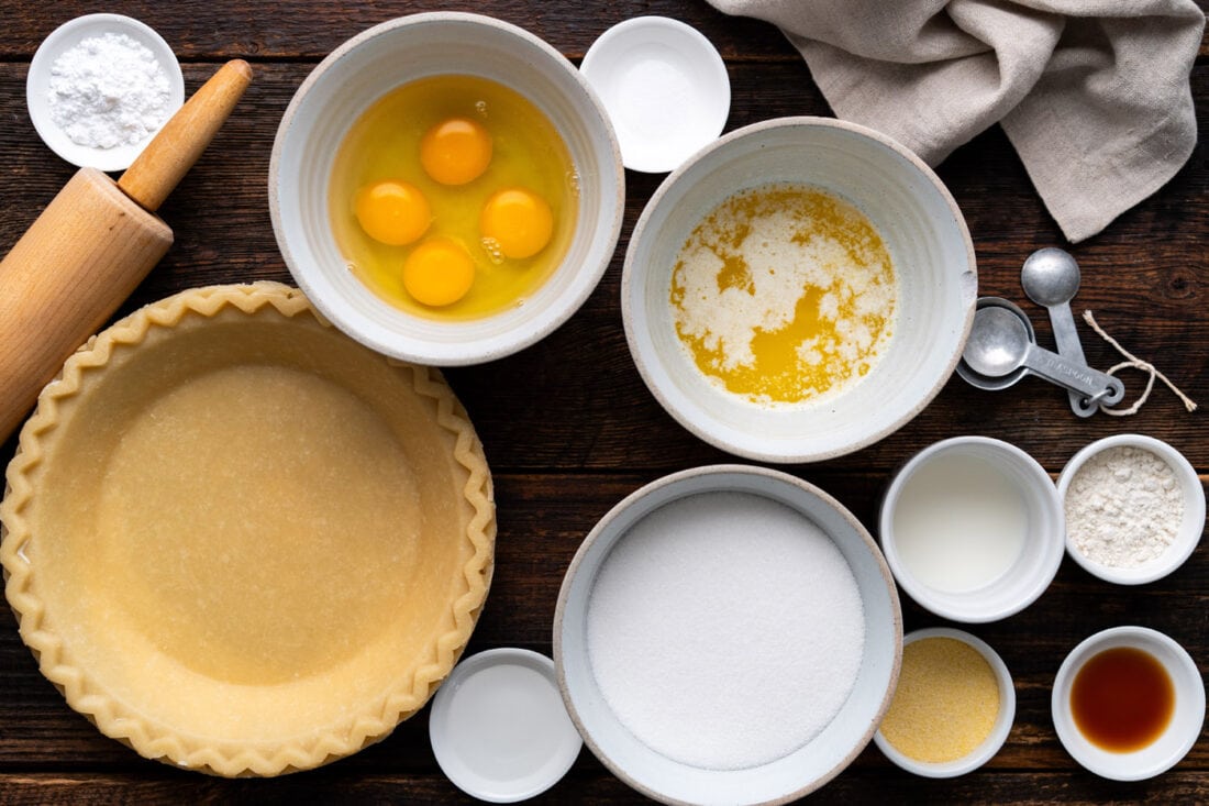 Ingredients for Chess Pie