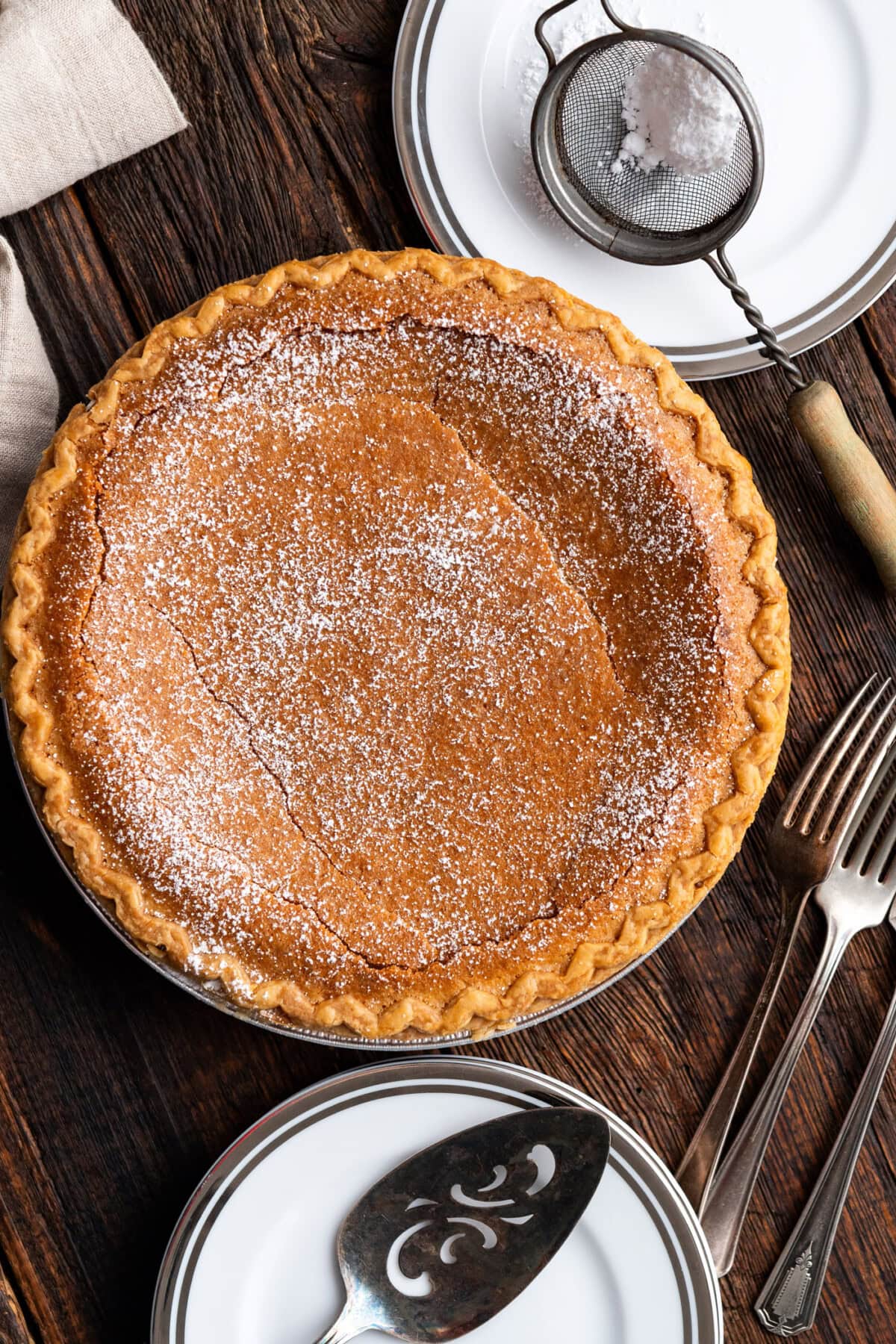 Overhead photo of a Chess Pie