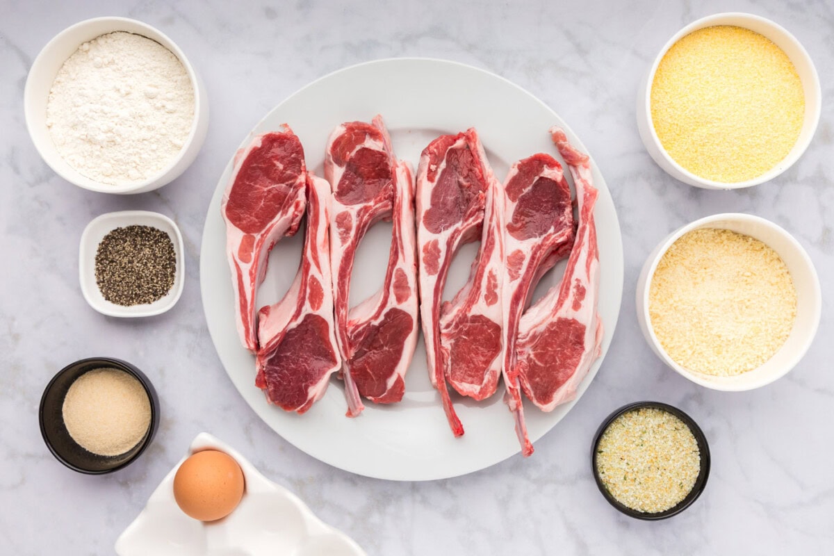 Ingredients for Fried Lamb Chops