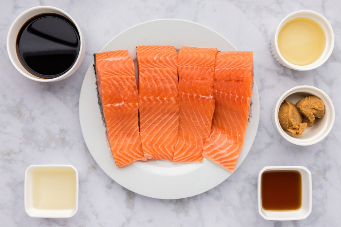 Ingredients for Miso Salmon
