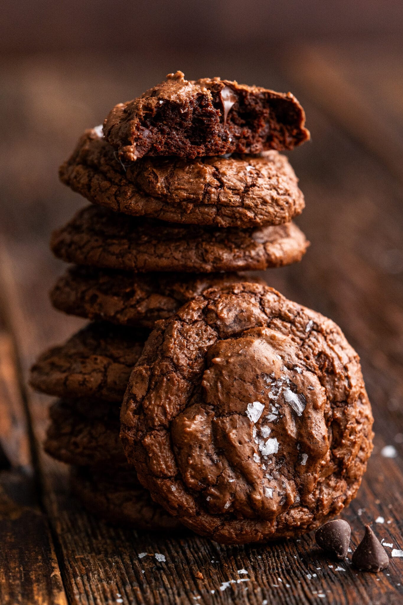 Salted Brownie Cookies - Amanda's Cookin' - Cookies, Brownies, & Bars