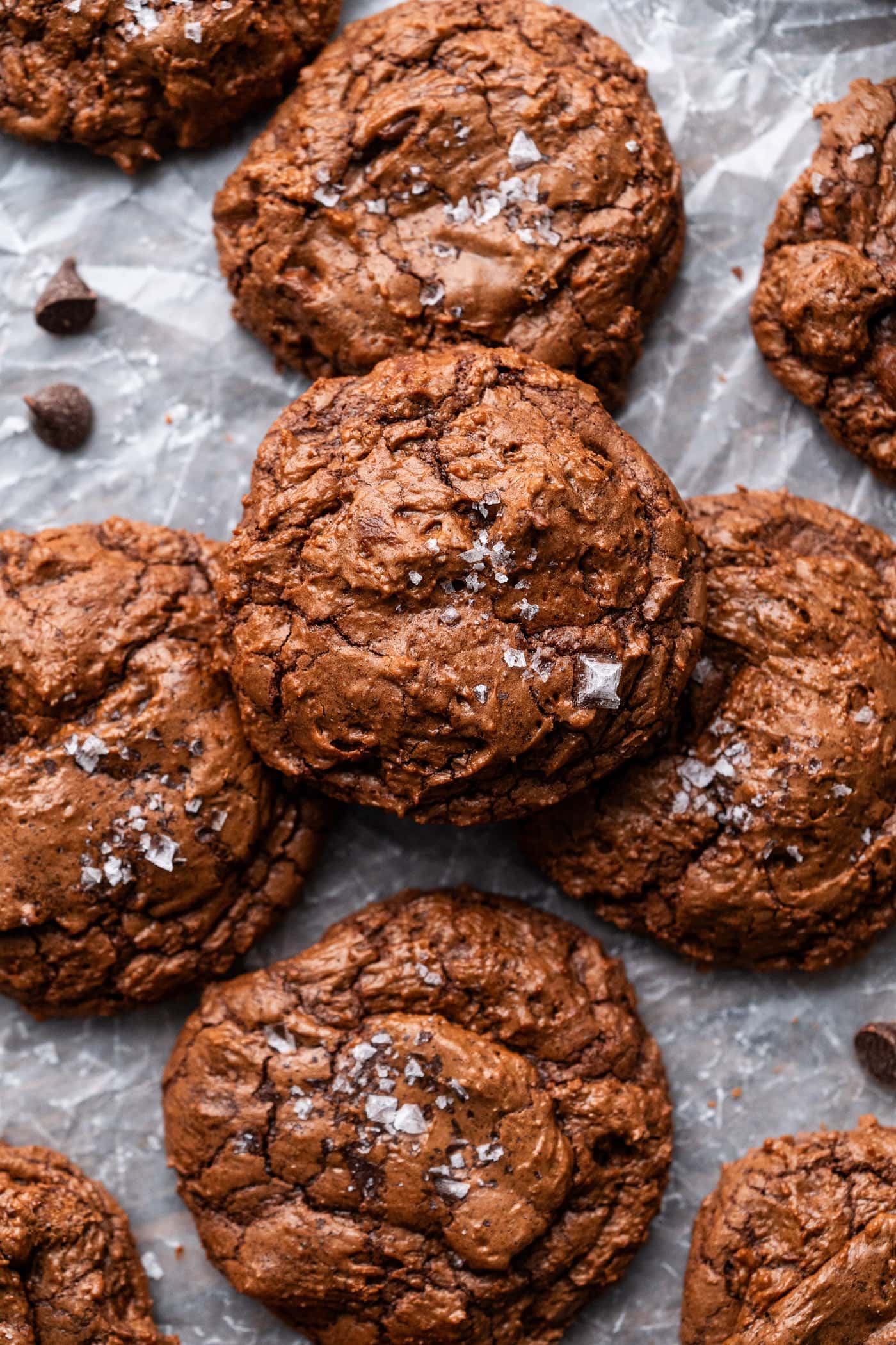 Salted Brownie Cookies - Amanda's Cookin' - Cookies, Brownies, & Bars