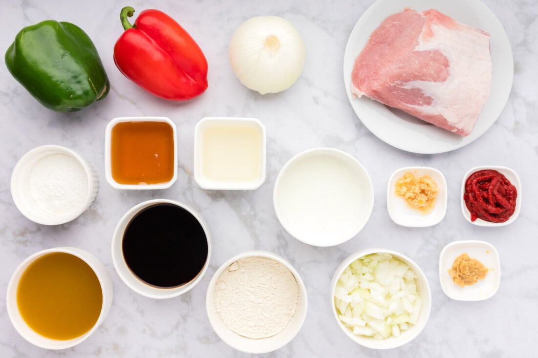 Ingredients for Sweet and Sour Pork