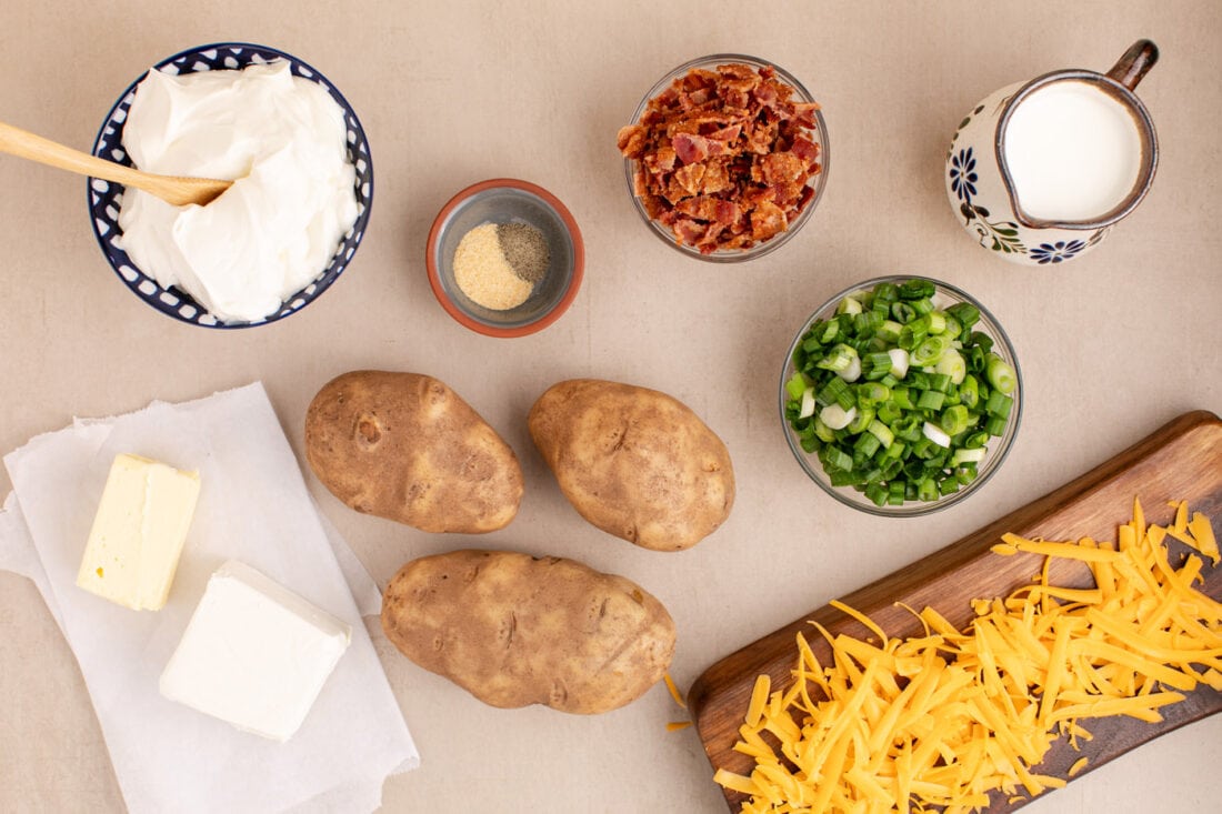 Ingredients for Twice Baked Potato Casserole