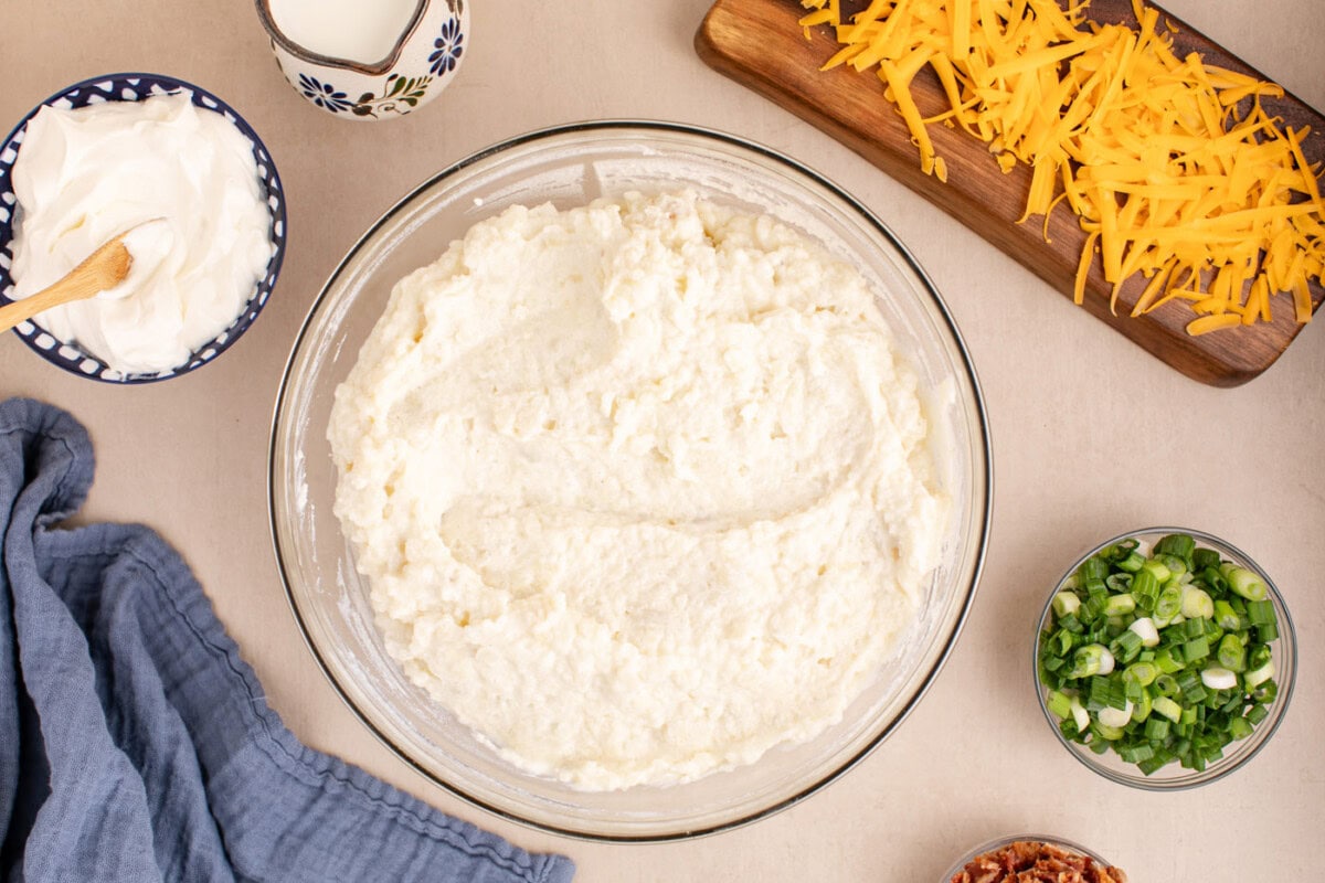 twice baked potato filling in a bowl