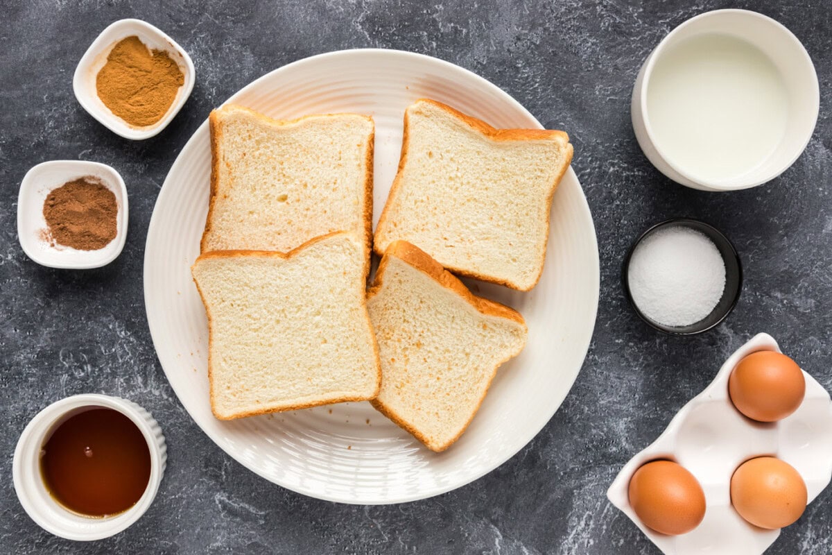 Ingredients for Air Fryer French Toast