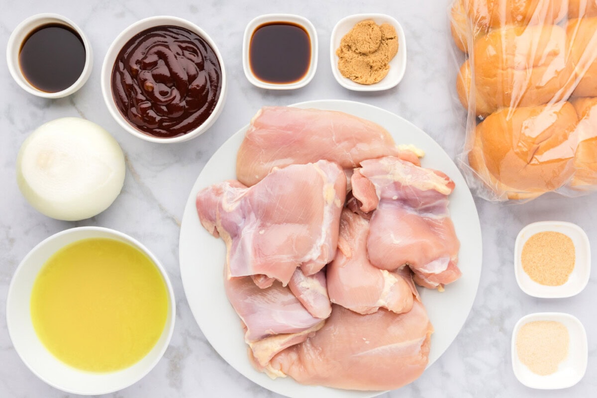 Ingredients for BBQ Chicken Sandwich