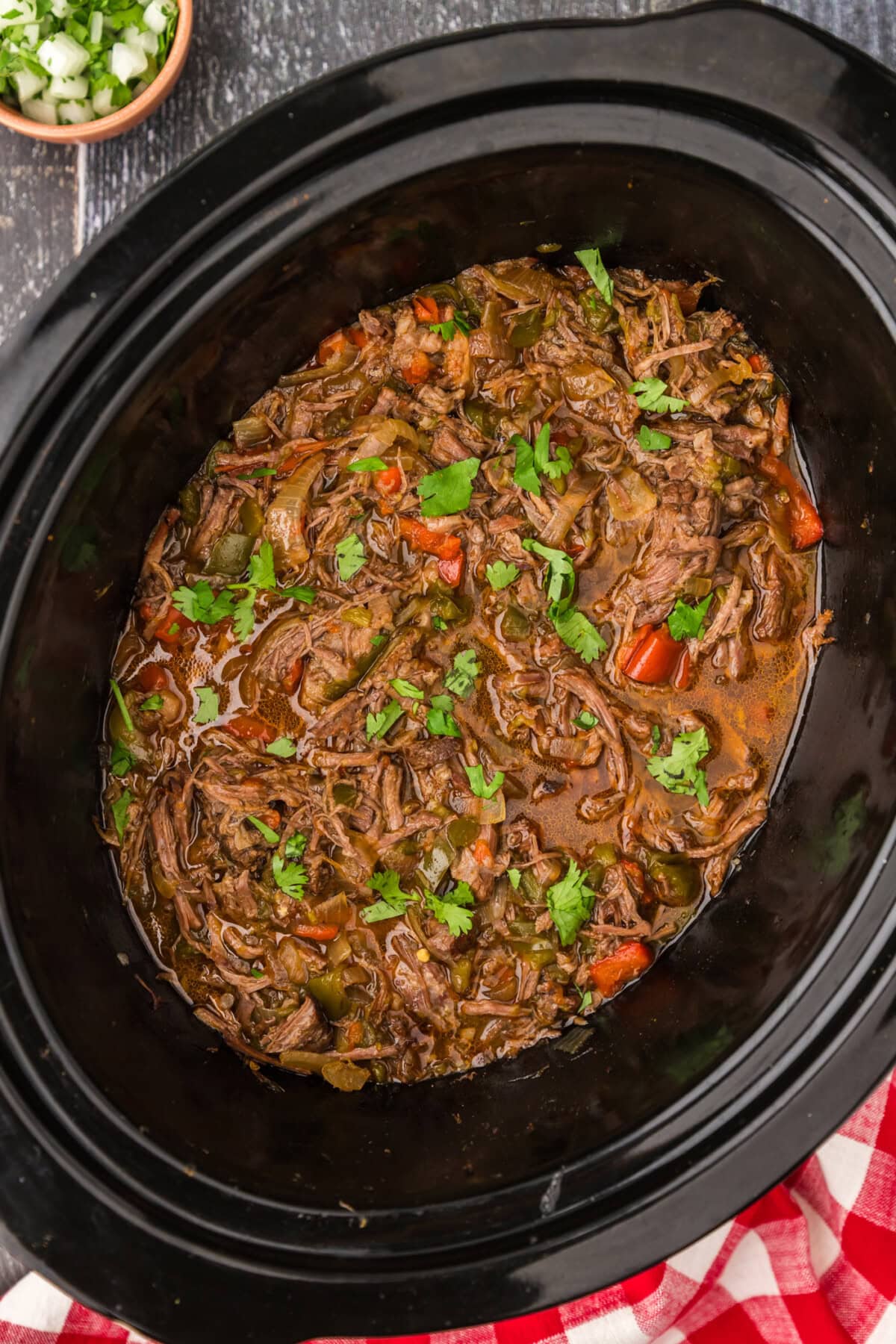 Beef Carnitas in a crockpot