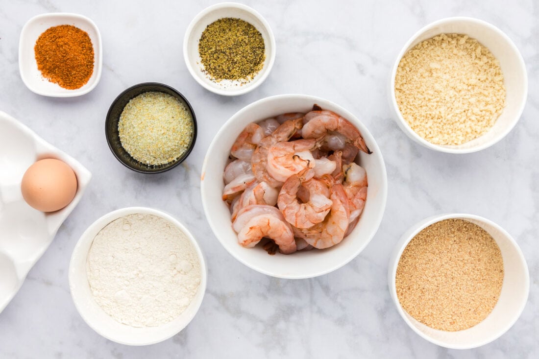 Ingredients for Breaded Shrimp
