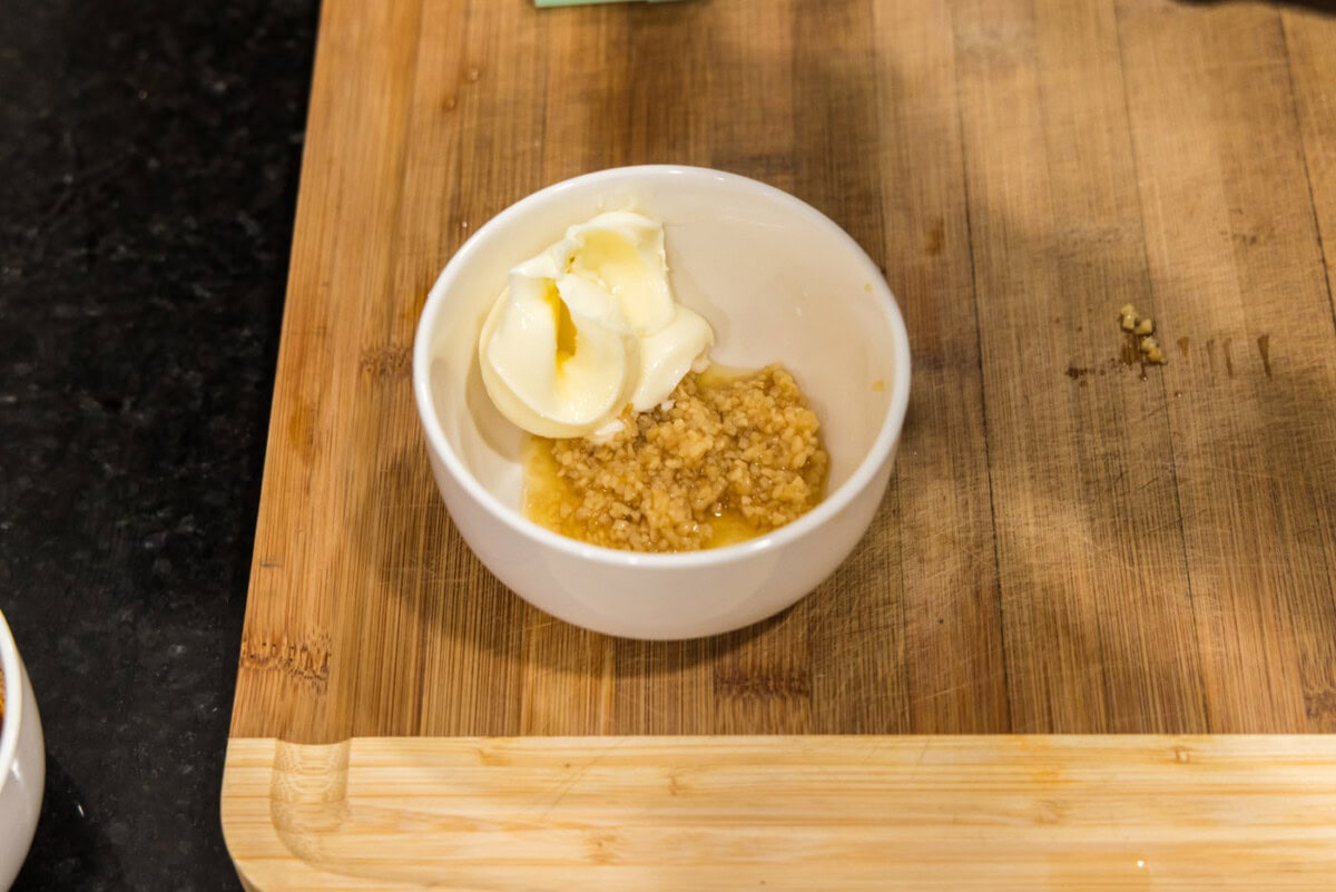 garlic and butter in a bowl