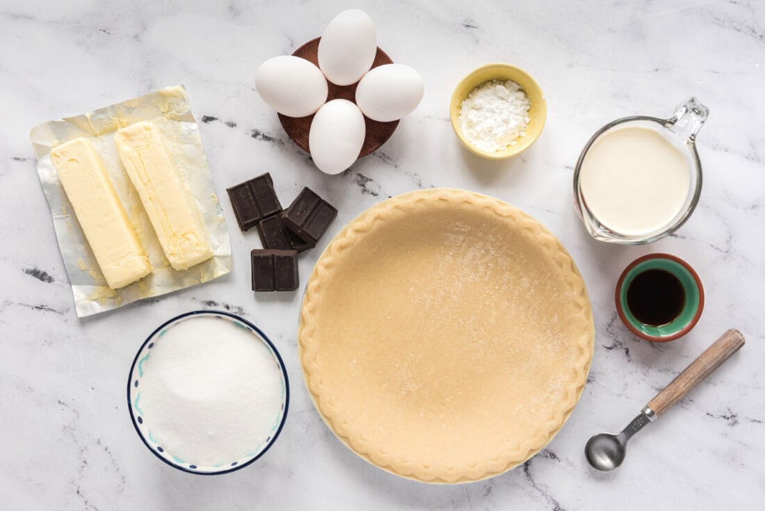 Ingredients for French Silk Pie