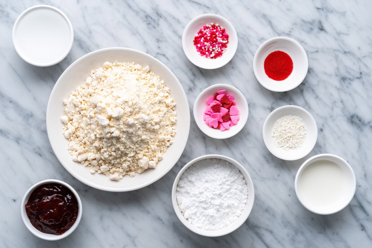 Ingredients for Heart Shaped Pop Tarts