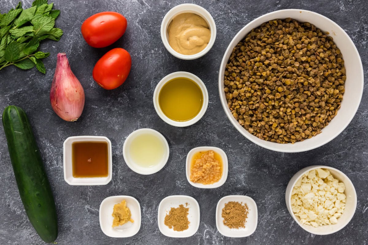 Ingredients for Lentil Salad