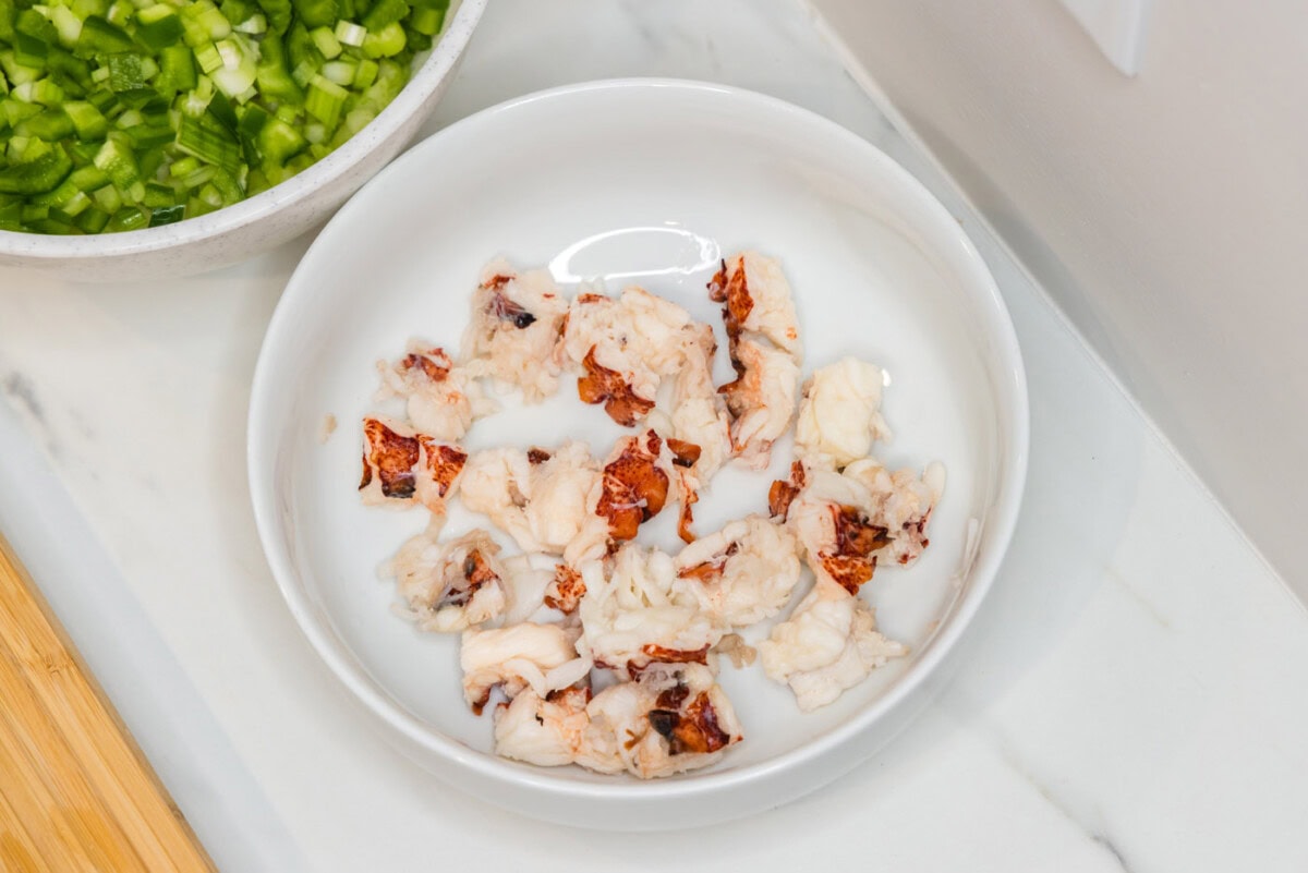 lobster meat chunks in a bowl