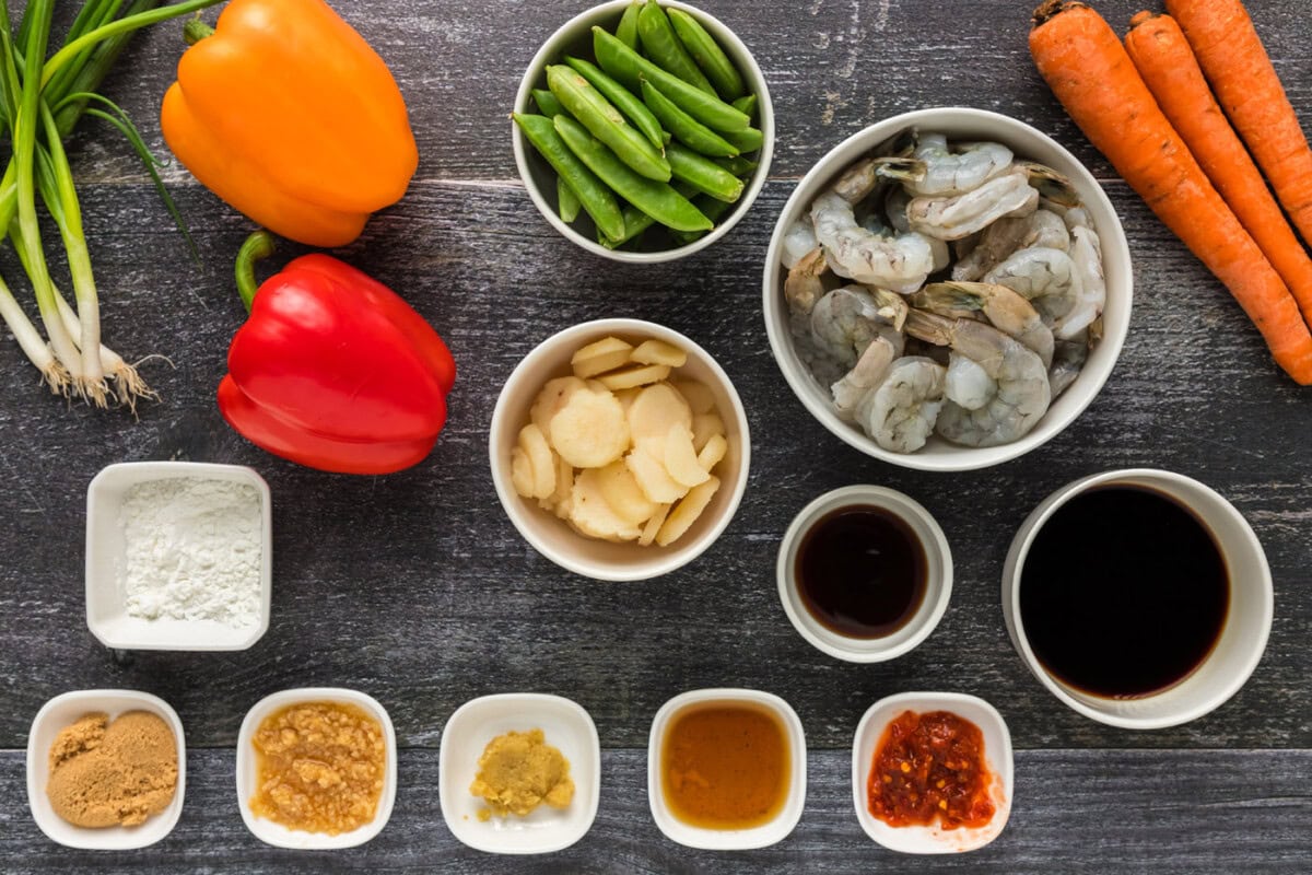 Ingredients for Shrimp Stir Fry