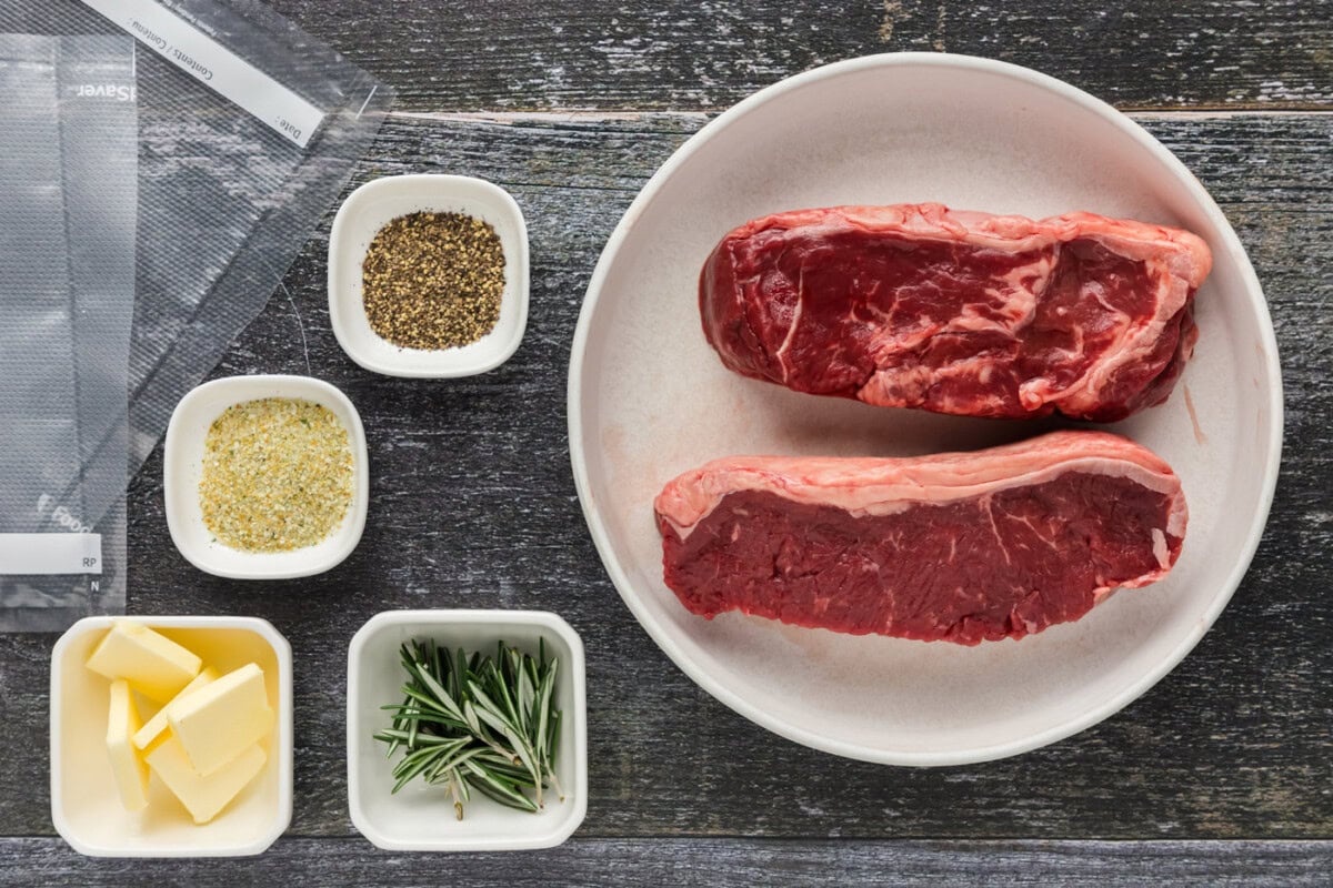 Ingredients for Sous Vide Steak