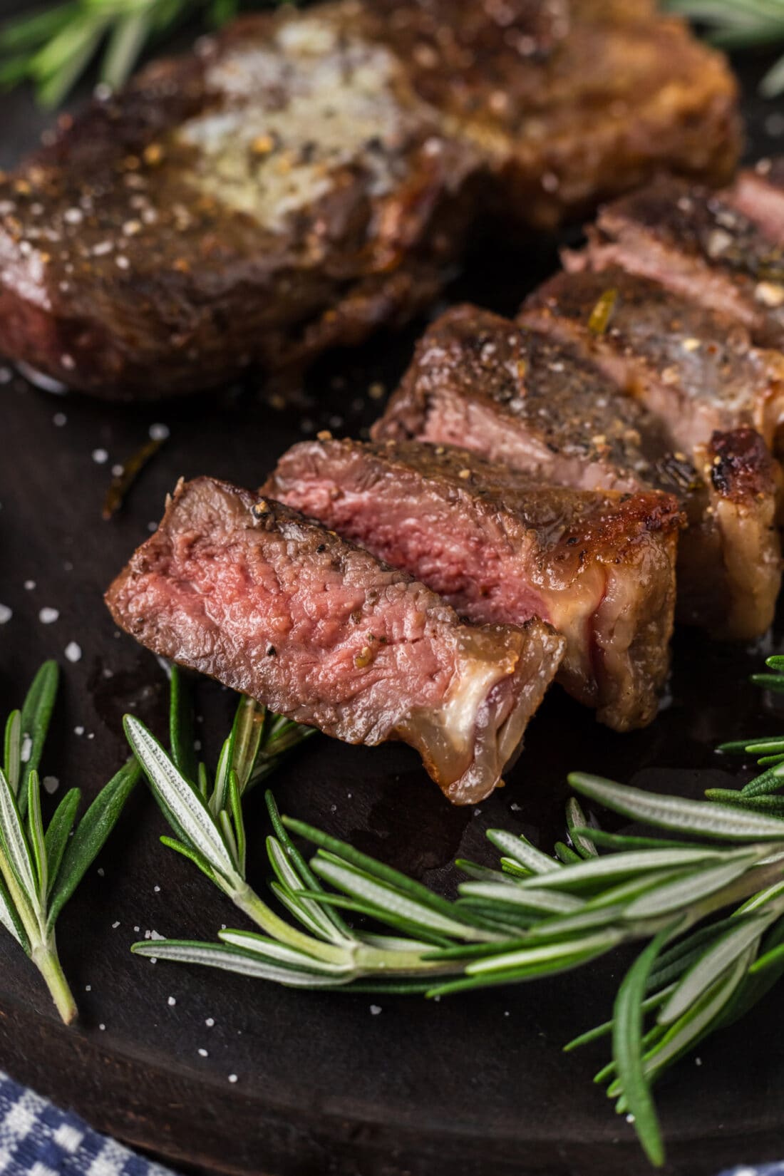 Close up photo of a sliced Sous Vide Steak