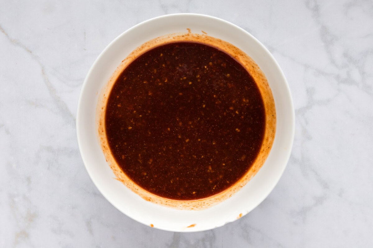 spicy salmon marinade in a bowl
