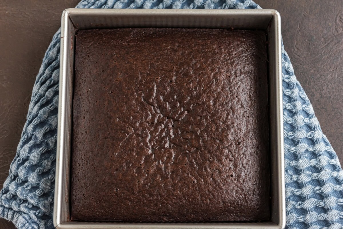 baked chocolate wacky cake