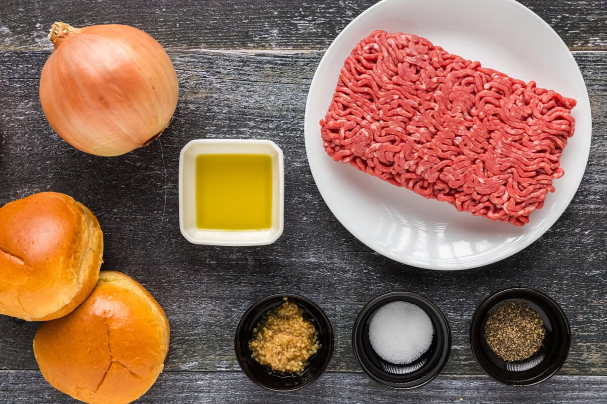 Ingredients for Air Fryer Burgers