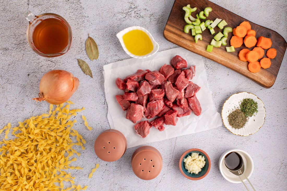 Ingredients for Beef Noodle Soup