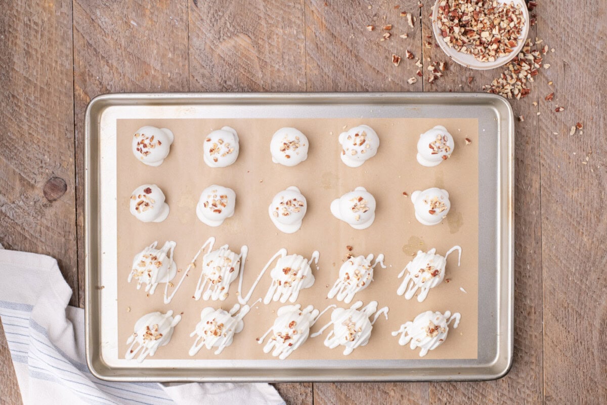 carrot cake truffles dipped in white chocolate
