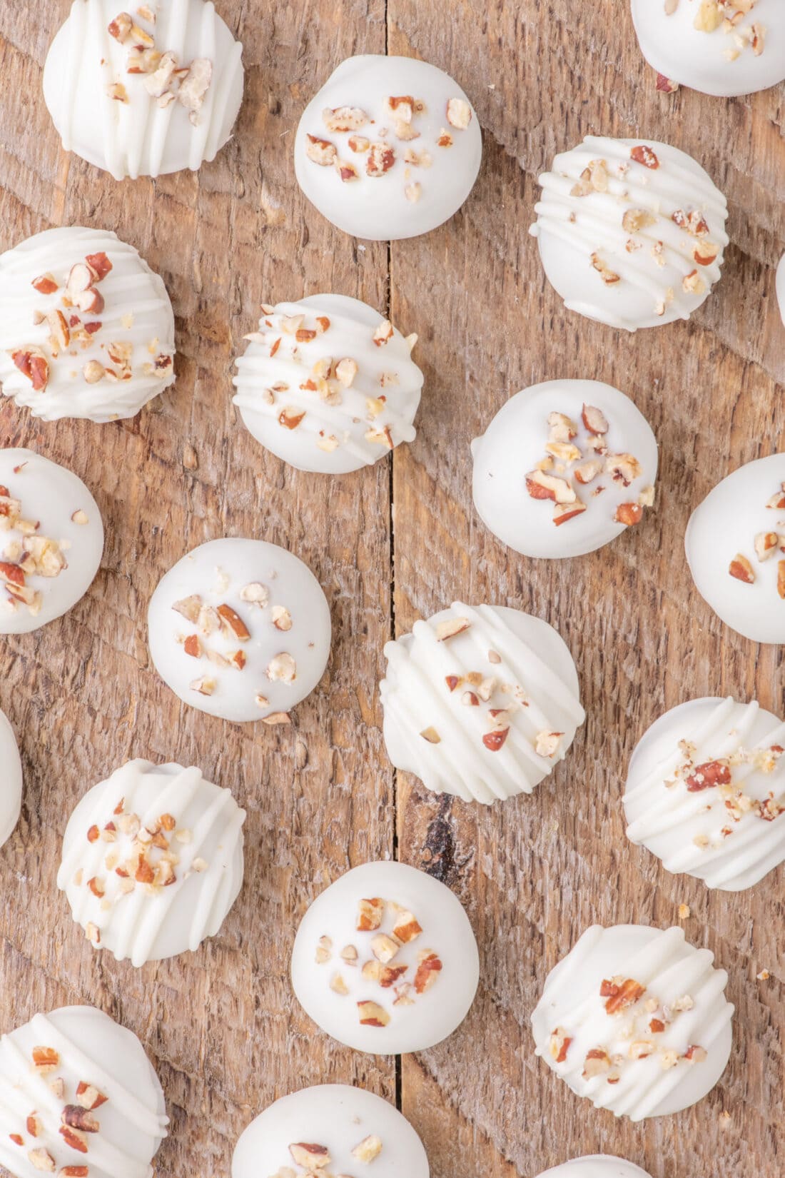 Carrot Cake Truffles resting on a table