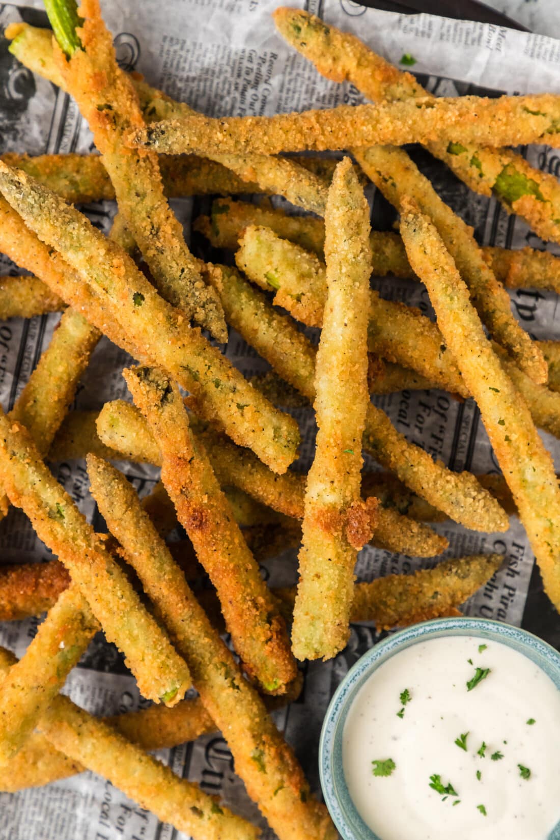 Close up photo of Fried Asparagus