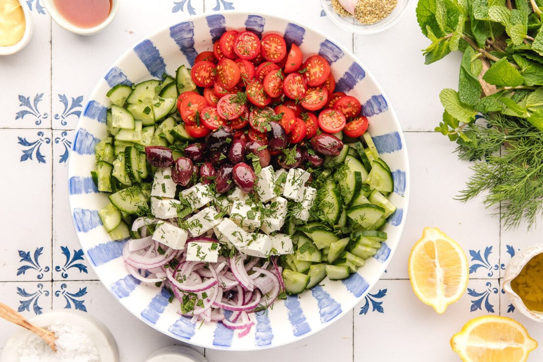 Greek Salad - Amanda's Cookin' - Vegetables