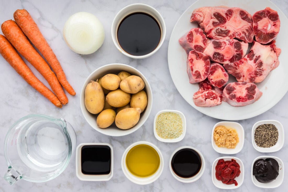 Ingredients for Instant Pot Oxtail