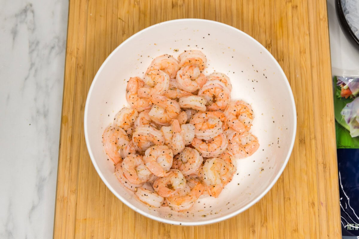 cooked shrimp in a bowl