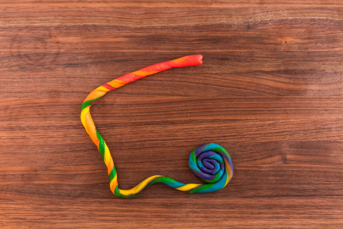 coiled snake cookie dough