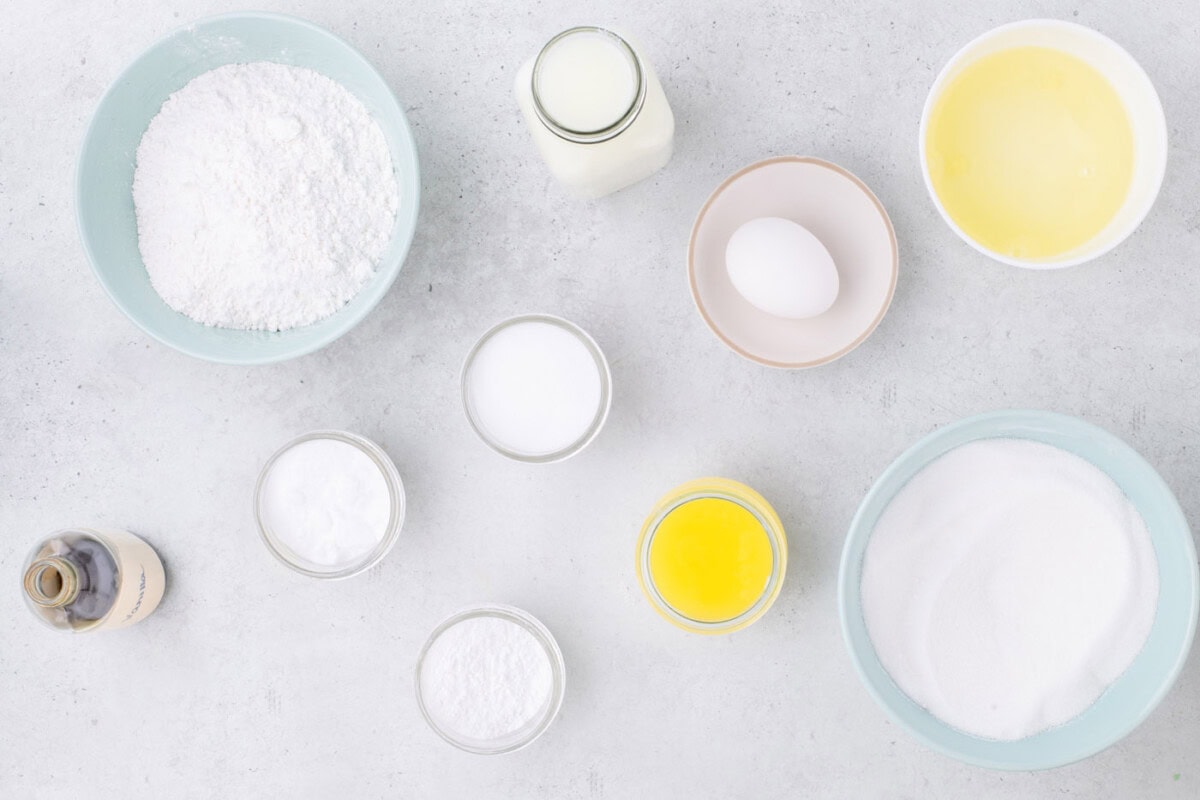 Ingredients for Vanilla Cupcakes