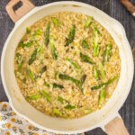 Asparagus Risotto in a skillet