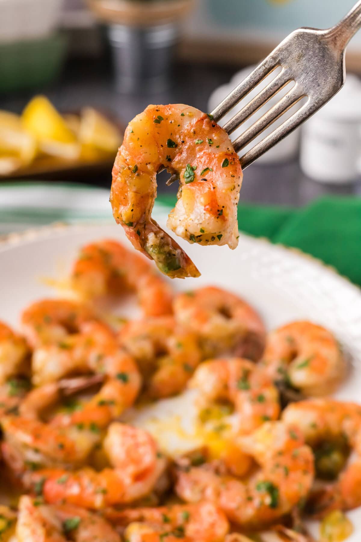 Baked Shrimp on a fork