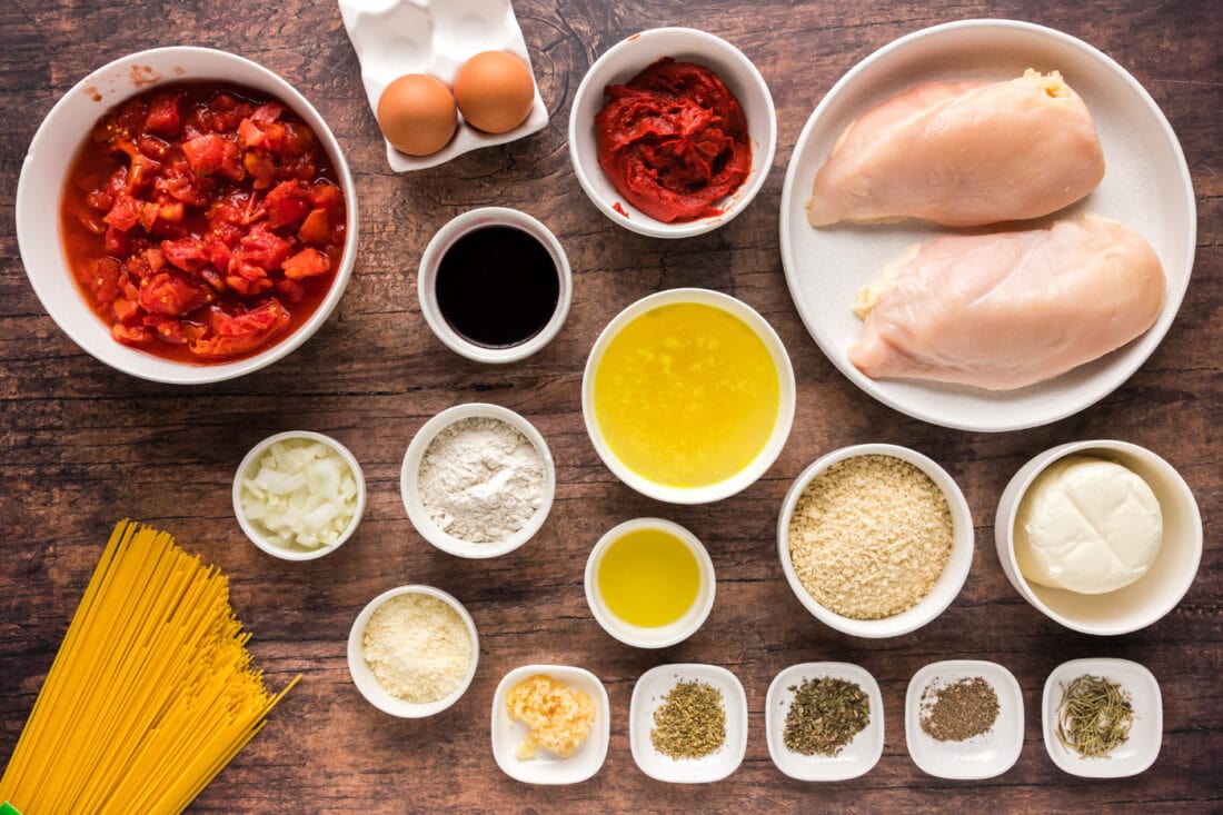 Ingredients for Chicken Parmesan