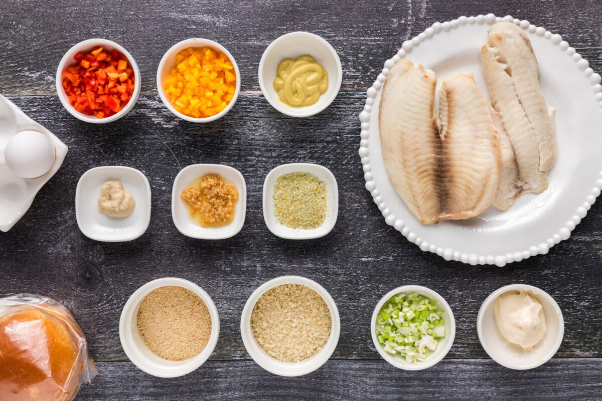 Ingredients for Fish Burger