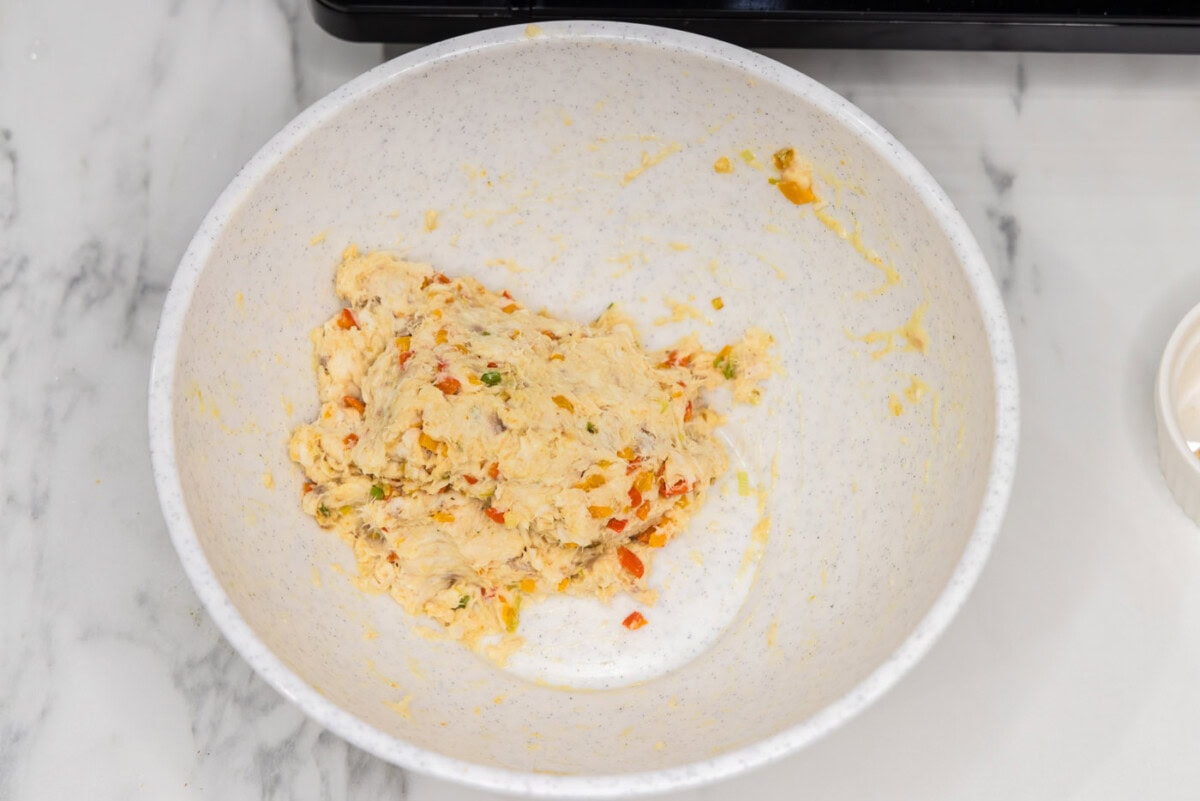 fish patty mixture in a bowl