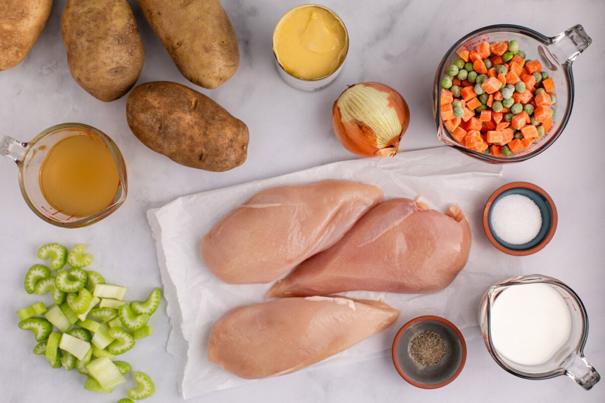 Ingredients for Instant Pot Chicken Pot Pie