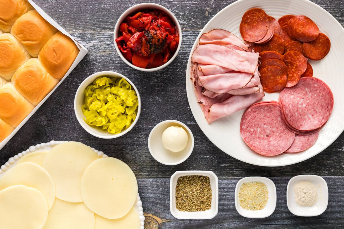 Ingredients for Italian Sliders