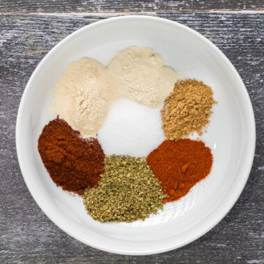 Bowl of spices needed to make Mexican Seasoning