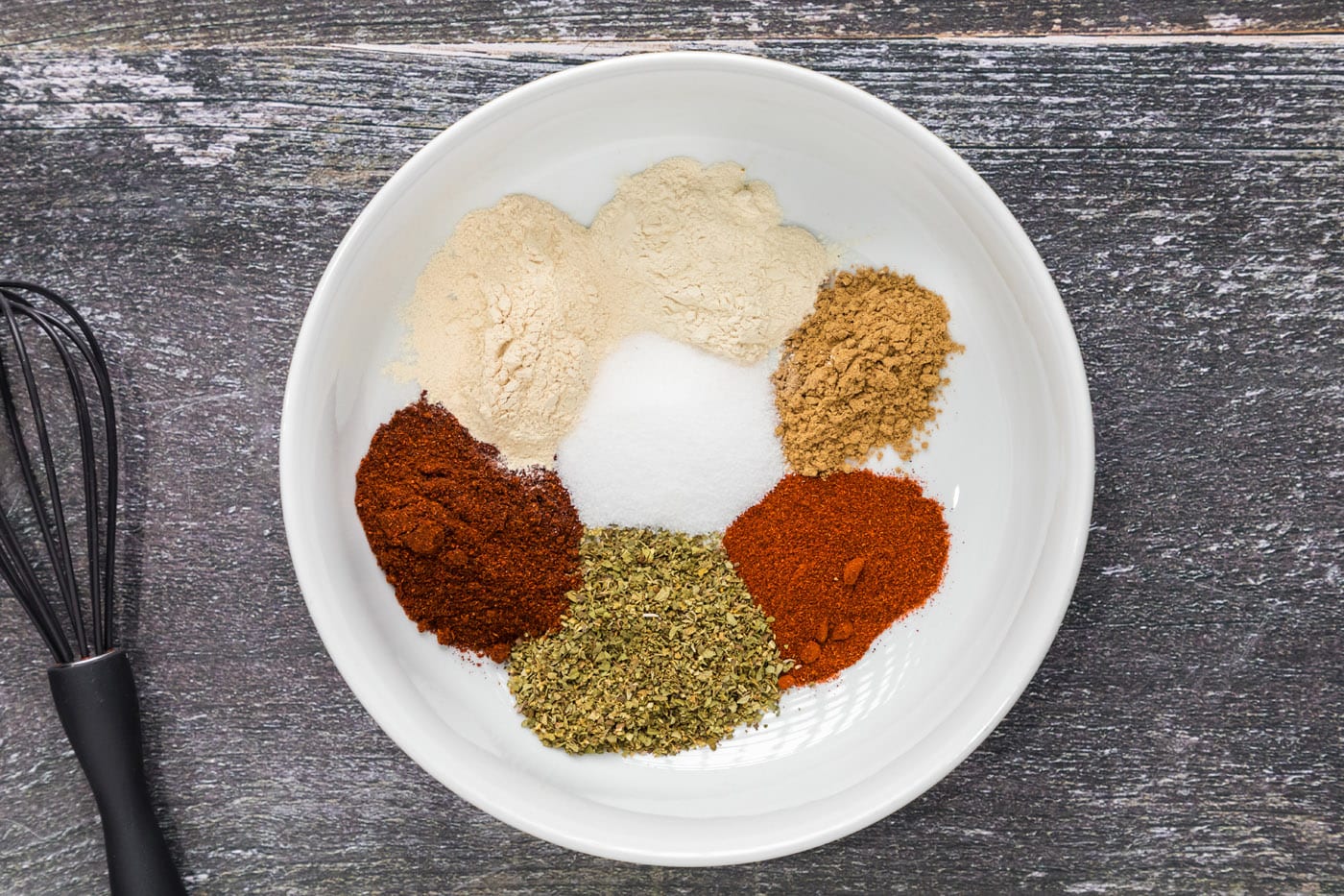 mexican seasoning spices in a mixing bowl