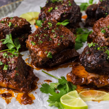 Mexican Short Ribs on a platter