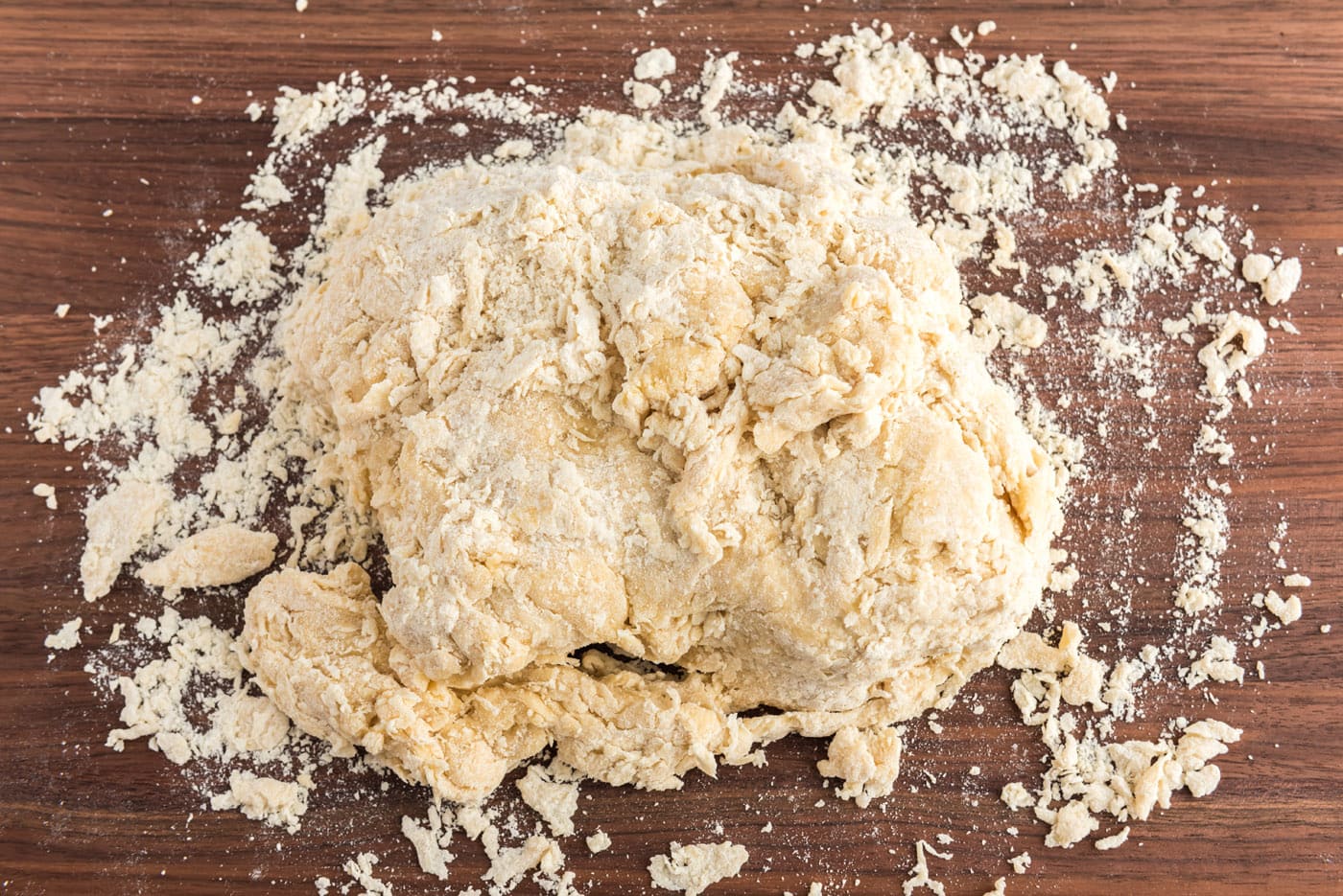 yeast bread dough on a floured surface