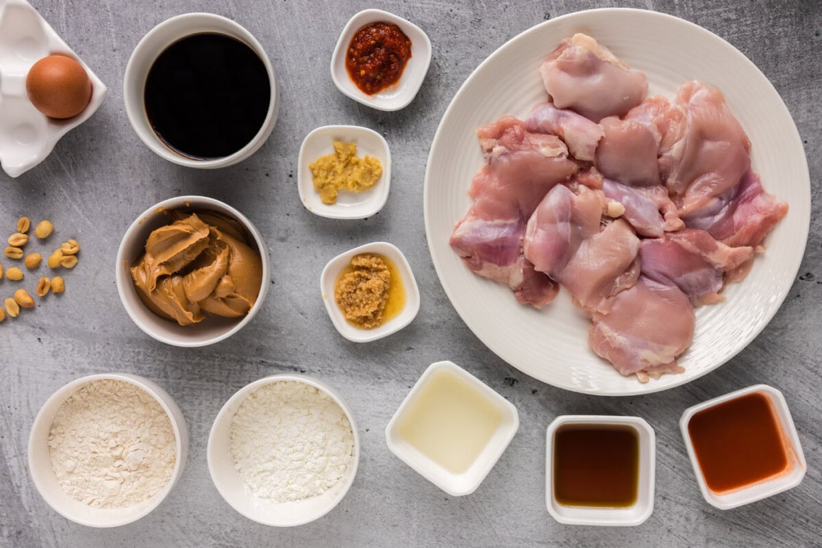 Ingredients for Peanut Butter Chicken