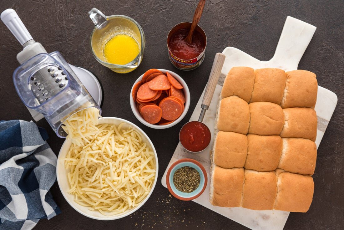 Ingredients for Pizza Sliders