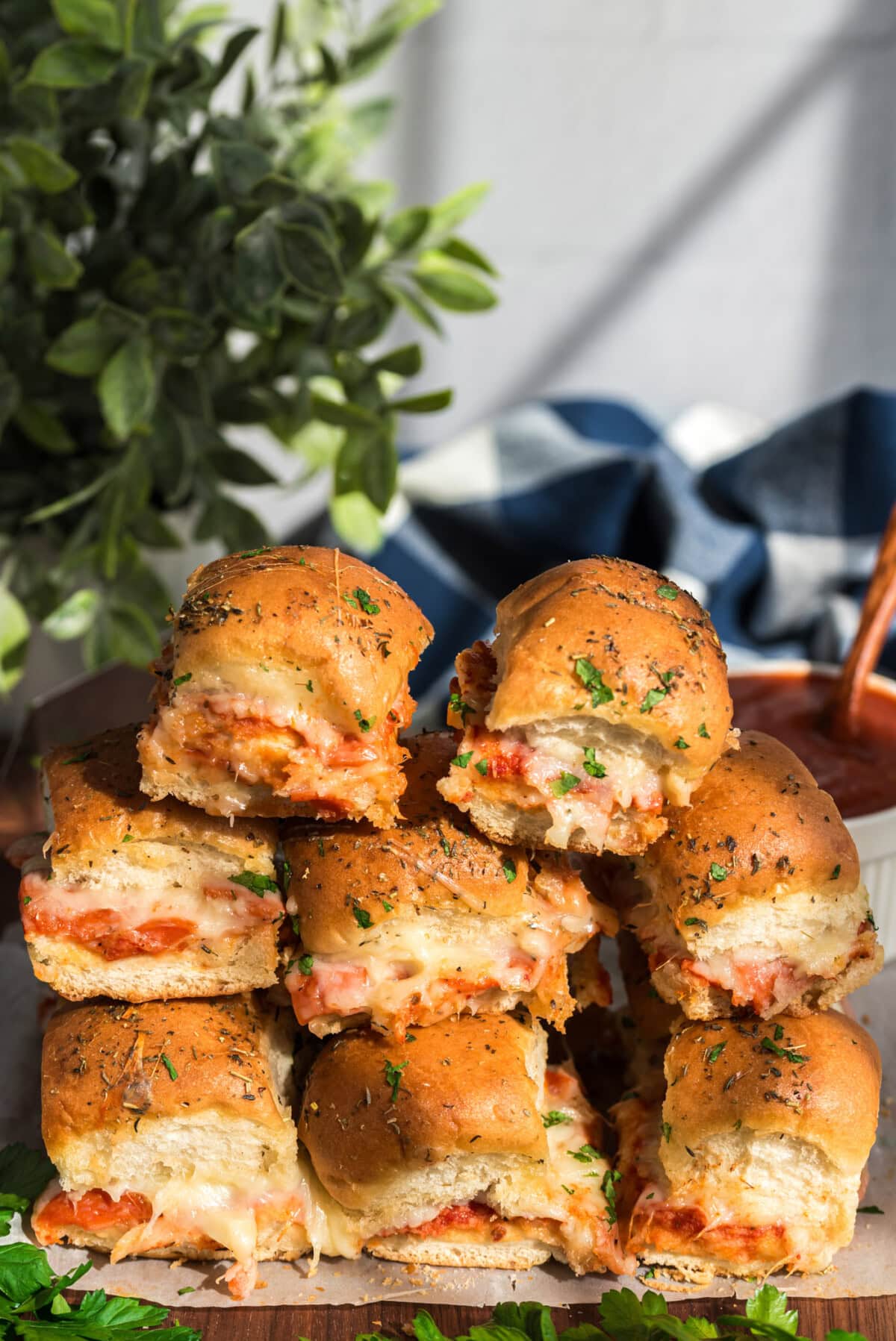 Stack of Pizza Sliders