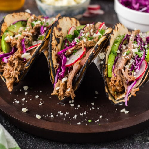 Pulled Pork Tacos on a plate