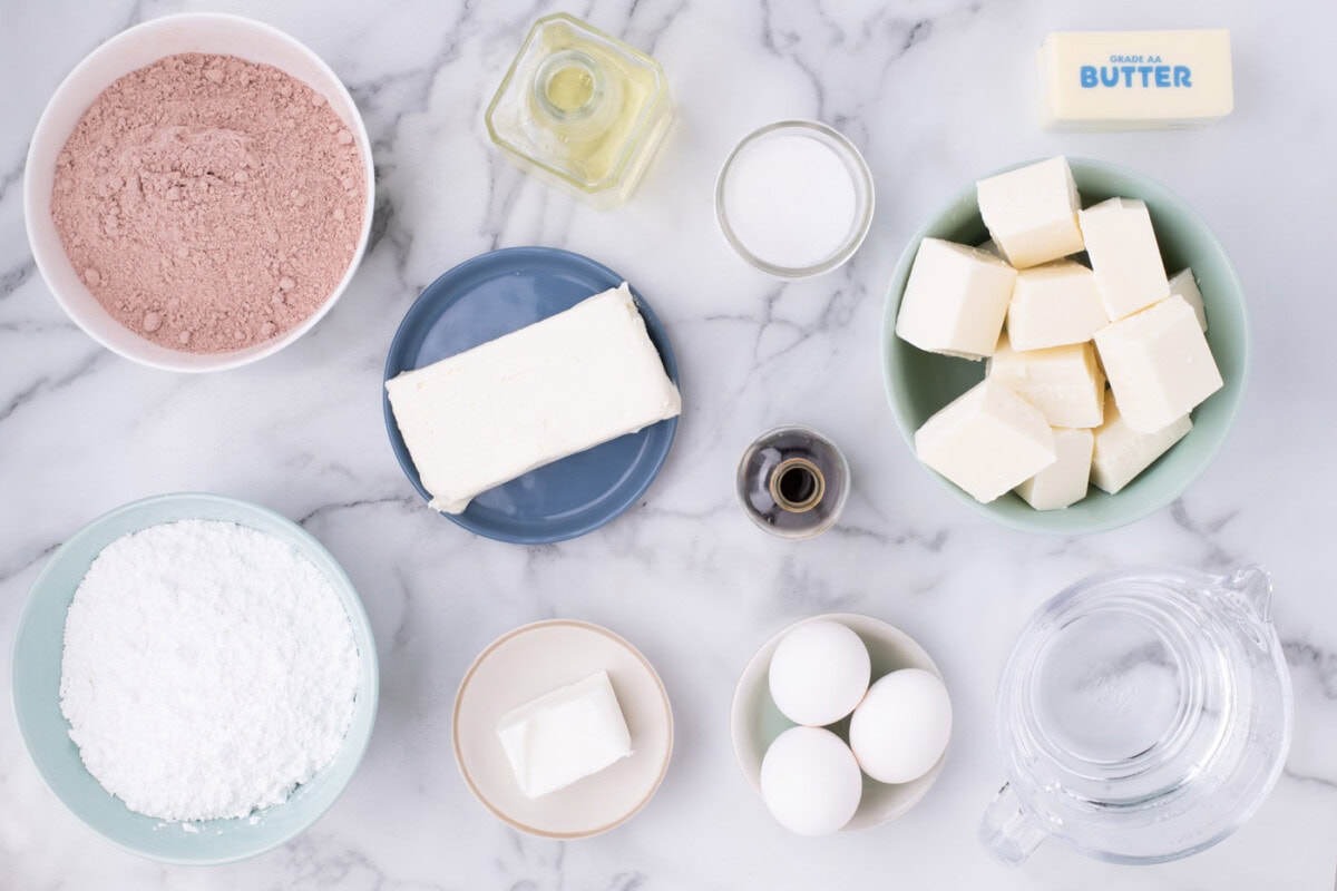 Ingredients for Red Velvet Cake Balls